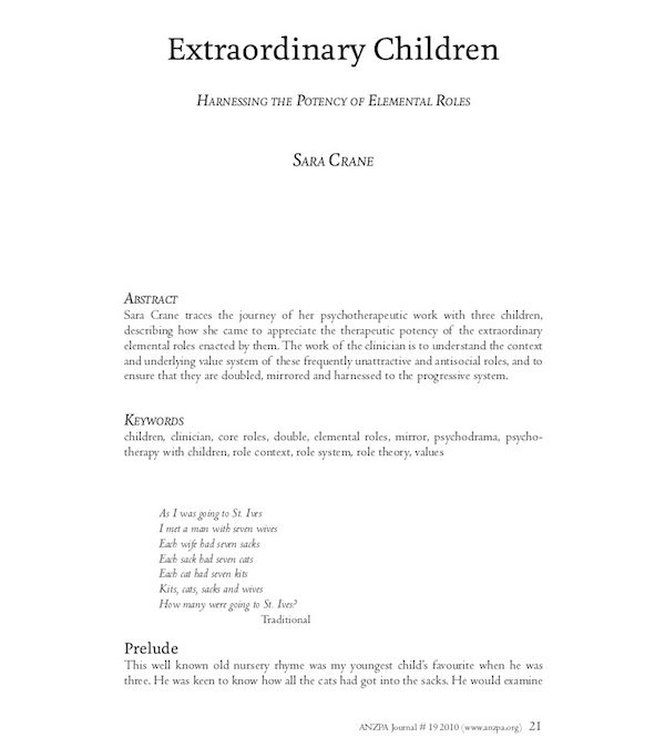 Extraordinary Children: Harnessing the Potency of Elemental Roles